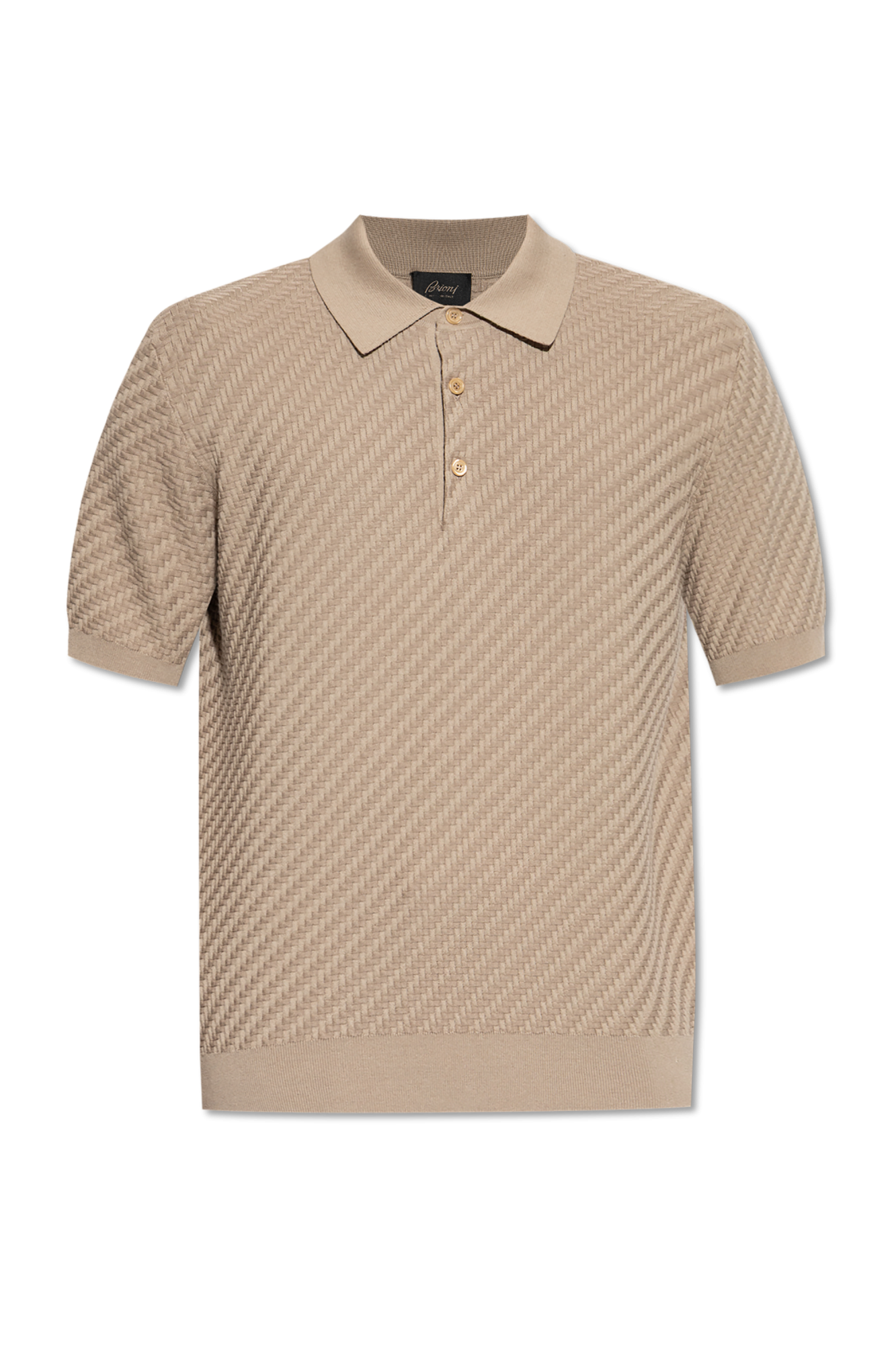 Beige Polo with logo Brioni - Vitkac AS